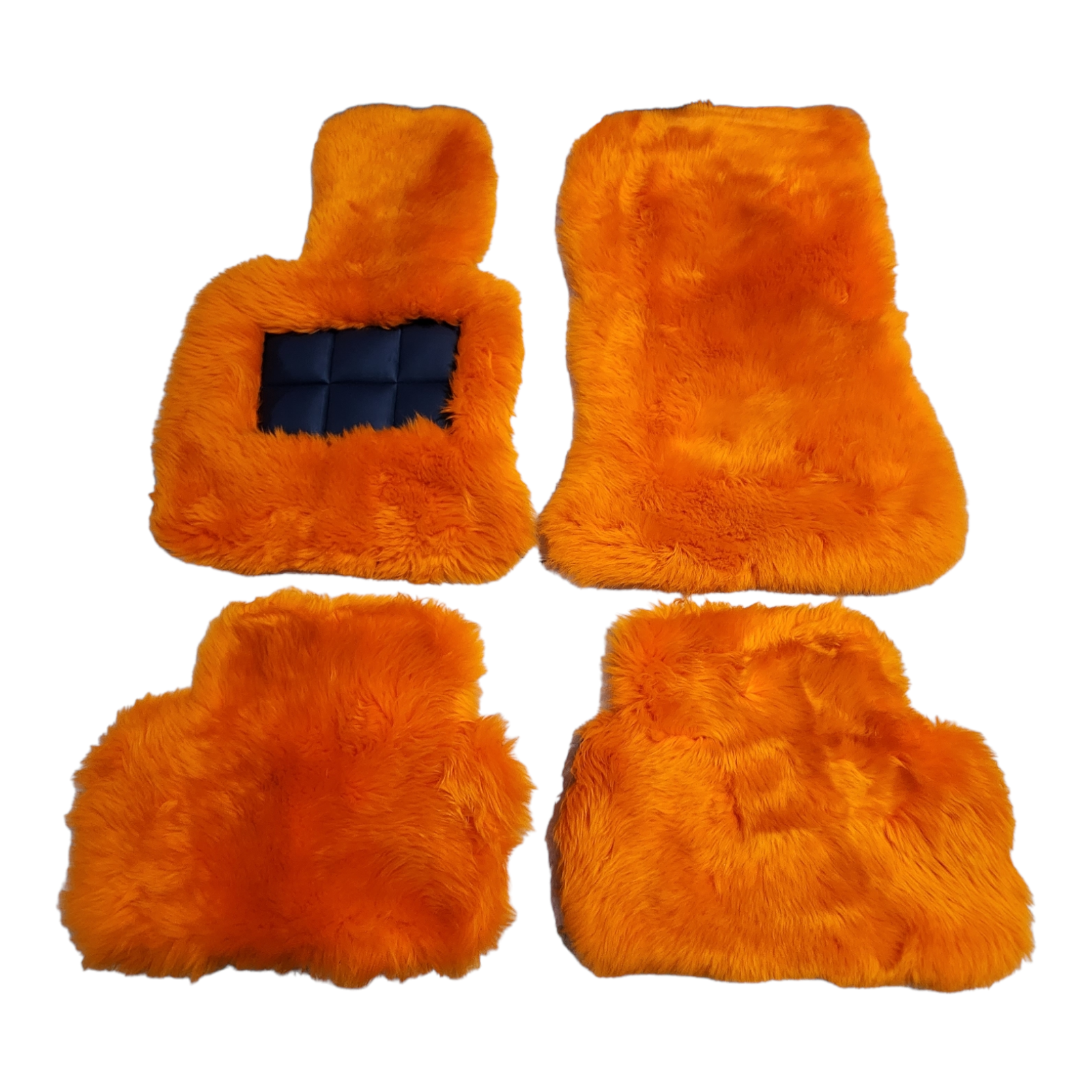 Orange Extra-Plush Sheepskin Floor Mats