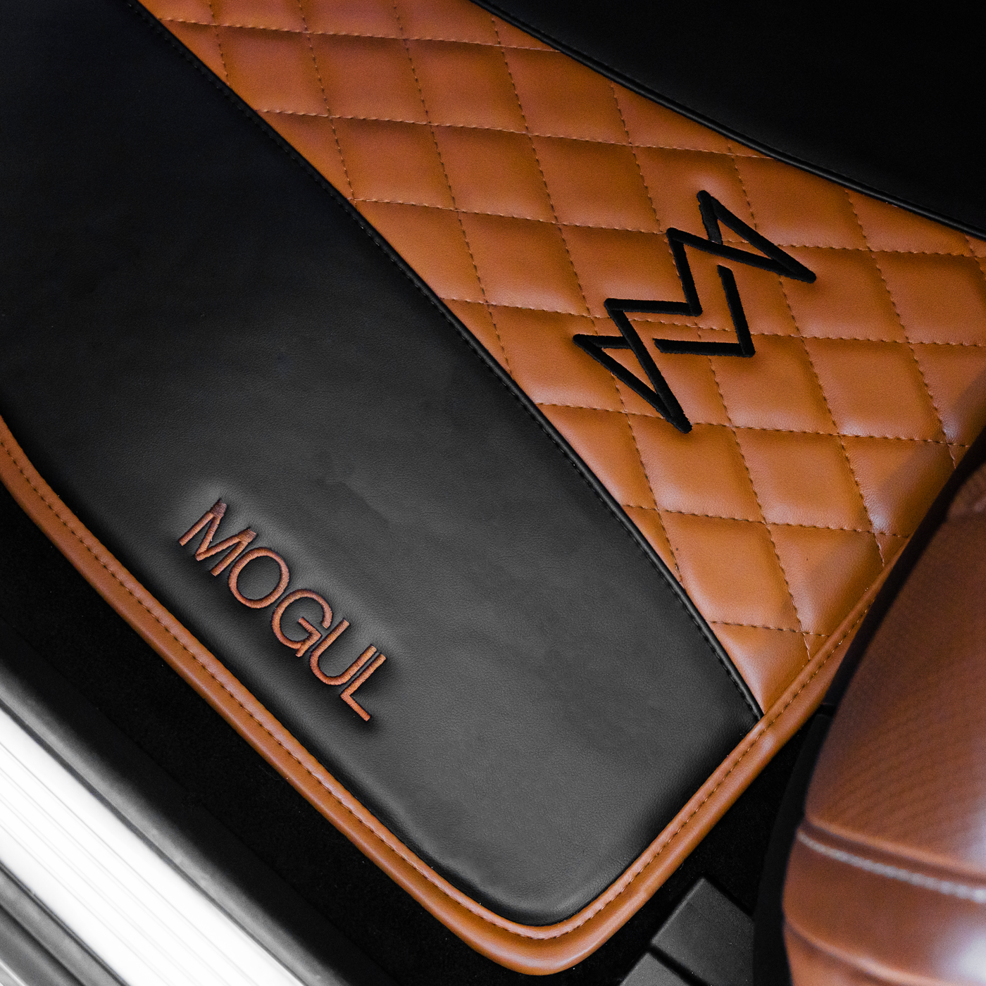 Mogul Mats designer floor mats in a Mercedes interior