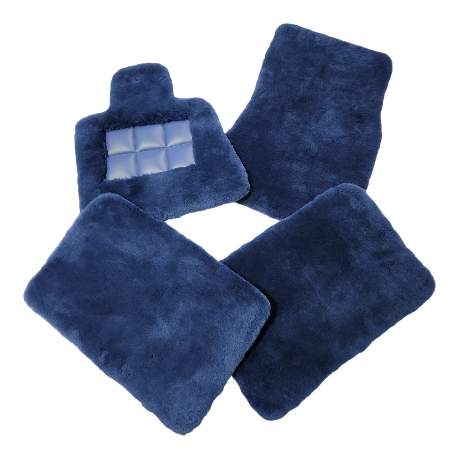 Dark Blue 1-Inch Sheepskin Floor Mats — Cullinan