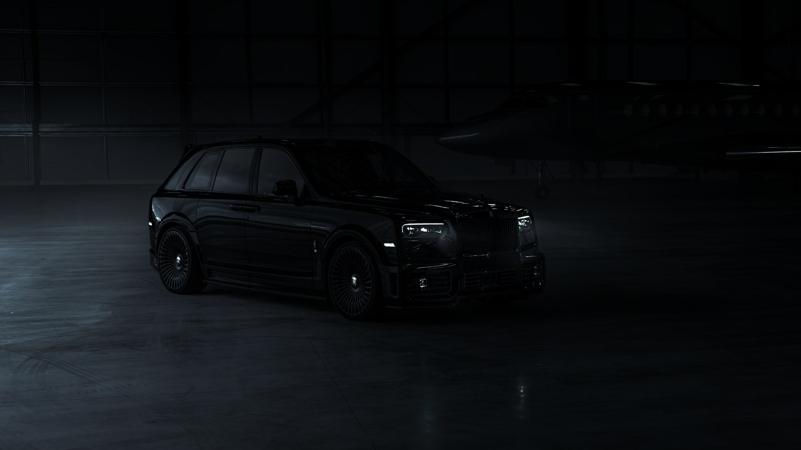 Rolls-Royce Cullinan photographed in a showroom