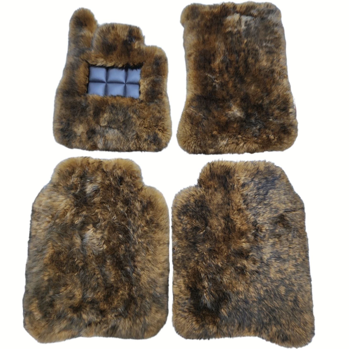 Multi-Colour Sheepskin Floor Mats — Black Tips