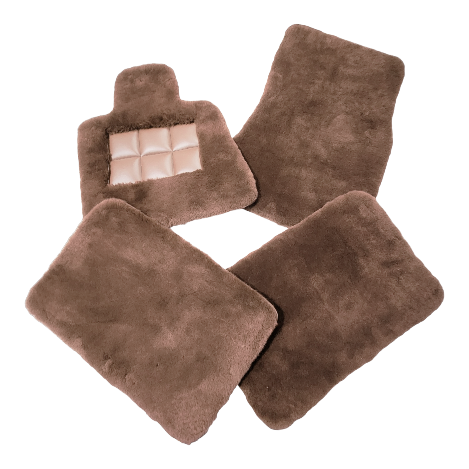 Brown 1-Inch Sheepskin Floor Mats — Cullinan