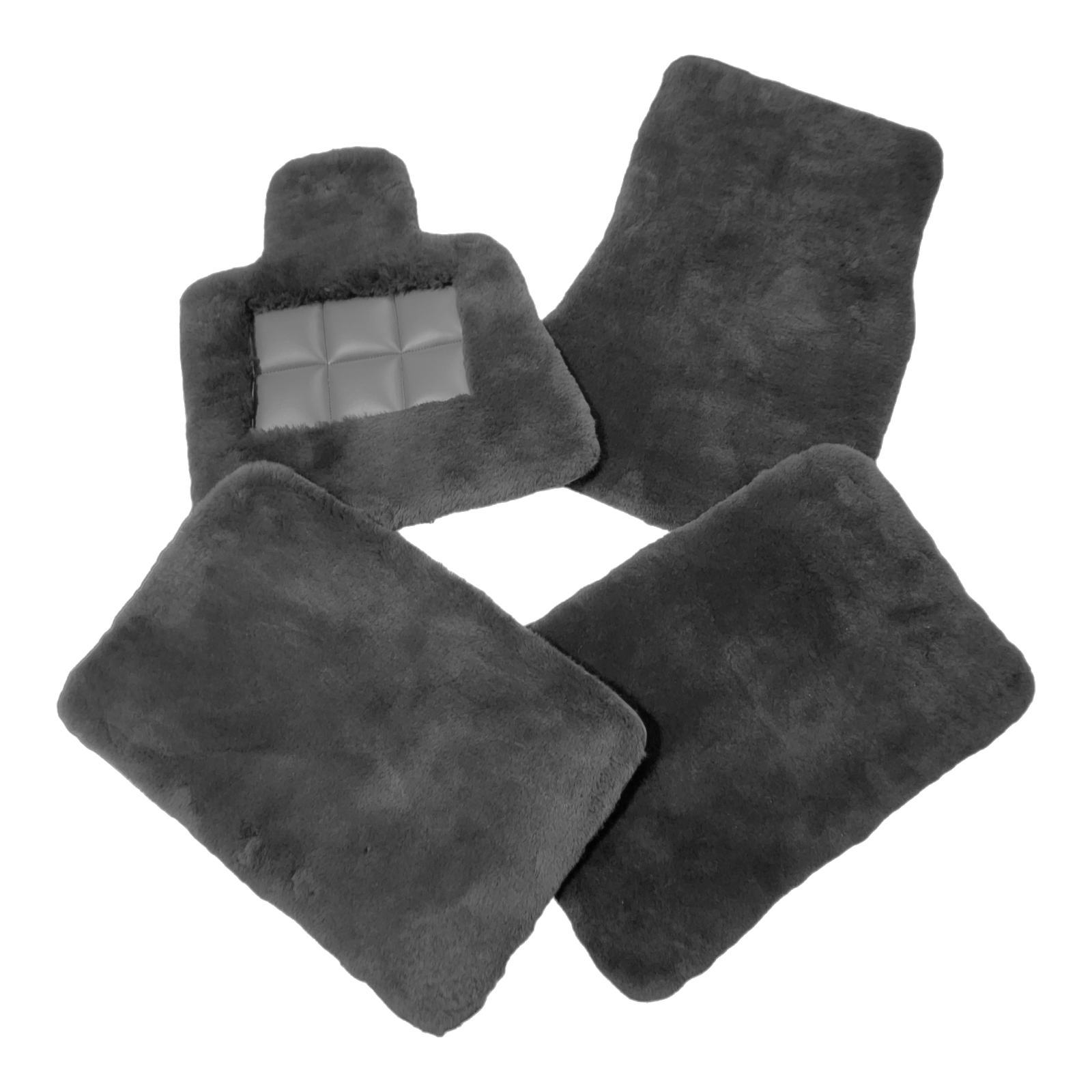Charcoal 1-Inch Sheepskin Floor Mats — Cullinan